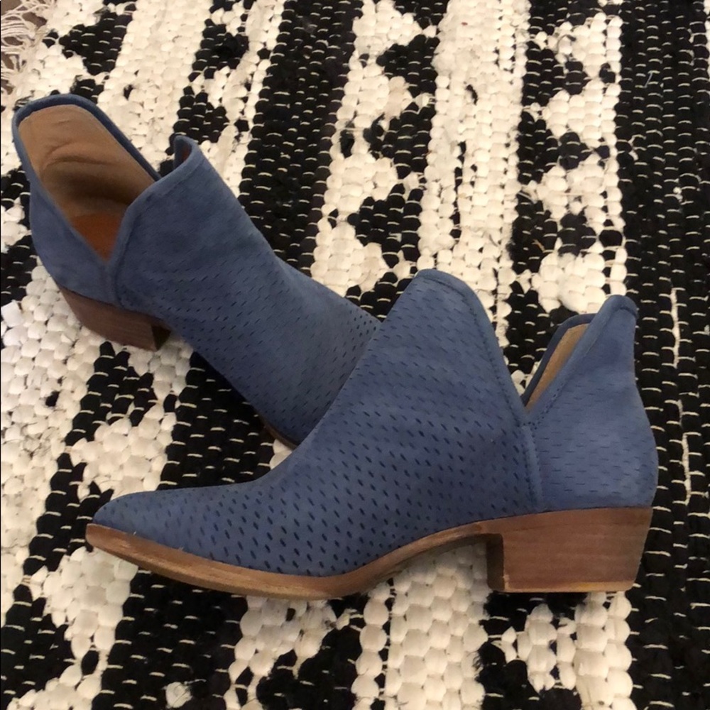 Lucky Brand Baley Blue Suede Booties